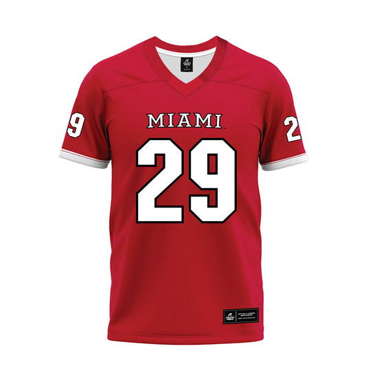 Miami of Ohio - NCAA Football : Easton Jointer - 2023 Red Premium Football Jersey-0