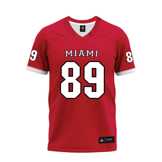 Miami of Ohio - NCAA Football : Brayden Boeing - 2023 Red Premium Football Jersey-0