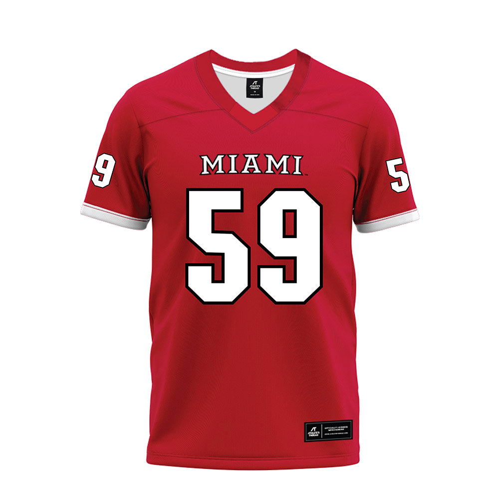 Miami of Ohio - NCAA Football : Mohamed Bangoura - 2023 Red Premium Football Jersey-0