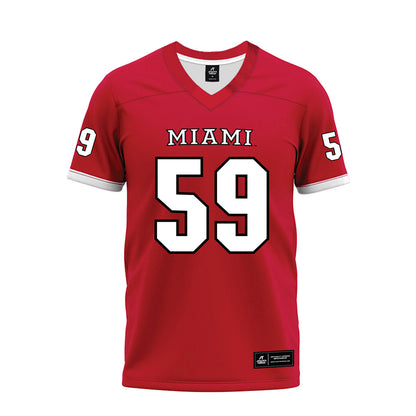 Miami of Ohio - NCAA Football : Mohamed Bangoura - 2023 Red Premium Football Jersey-0