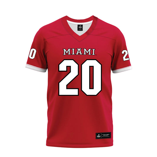 Miami of Ohio - NCAA Football : Cade Yacamelli - 2023 Red Premium Football Jersey-0