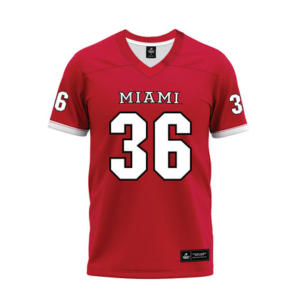 Miami of Ohio - NCAA Football : Tommy Thies - 2023 Red Premium Football Jersey-0