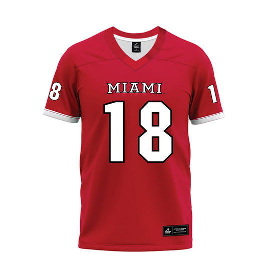 Miami of Ohio - NCAA Football : Isaiah Rollins - 2023 Red Premium Football Jersey-0