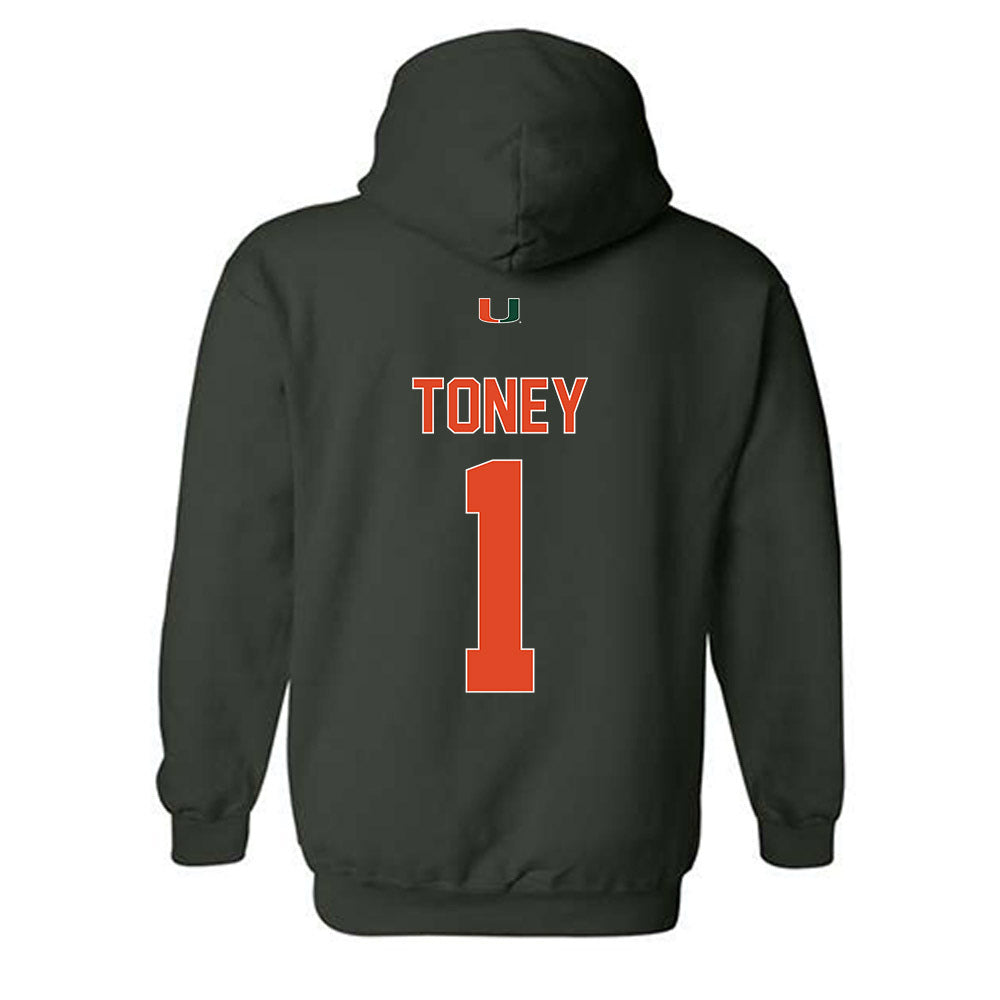 Miami - NCAA Football : Malachi Toney - Classic Shersey Hooded Sweatshirt-1