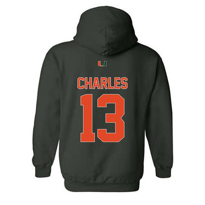 Miami - NCAA Football : Asharri Charles - Classic Shersey Hooded Sweatshirt-1