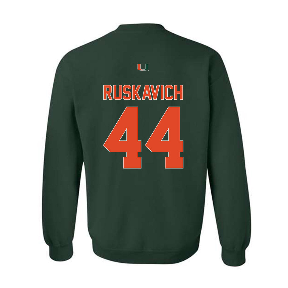 Miami - NCAA Football : Owen Ruskavich - Classic Shersey Crewneck Sweatshirt-1