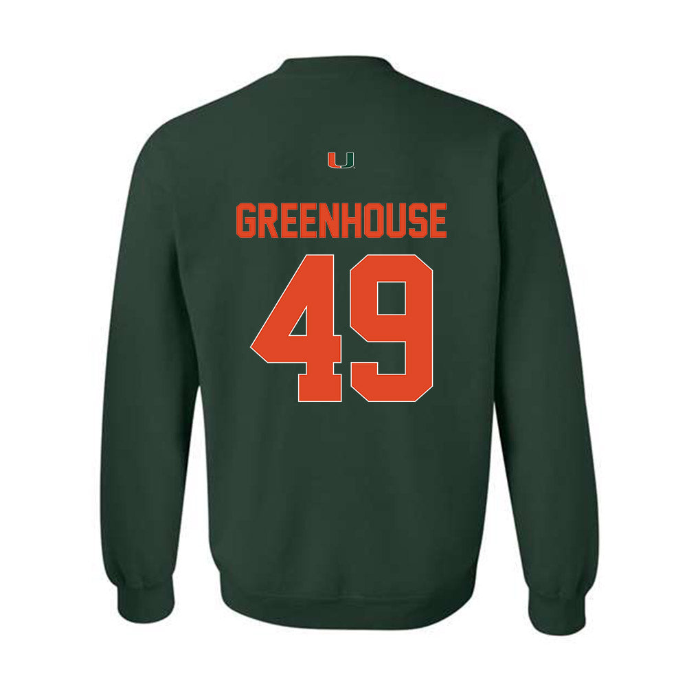 Miami - NCAA Baseball : Mason Greenhouse - Classic Shersey Crewneck Sweatshirt-1