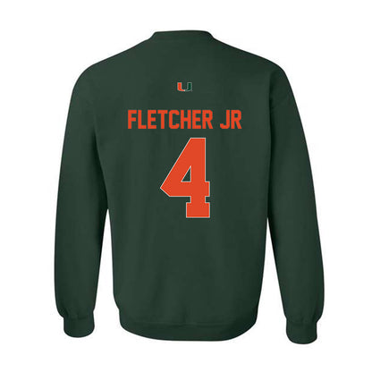 Miami - NCAA Football : Mark Fletcher Jr - Classic Shersey Crewneck Sweatshirt-1