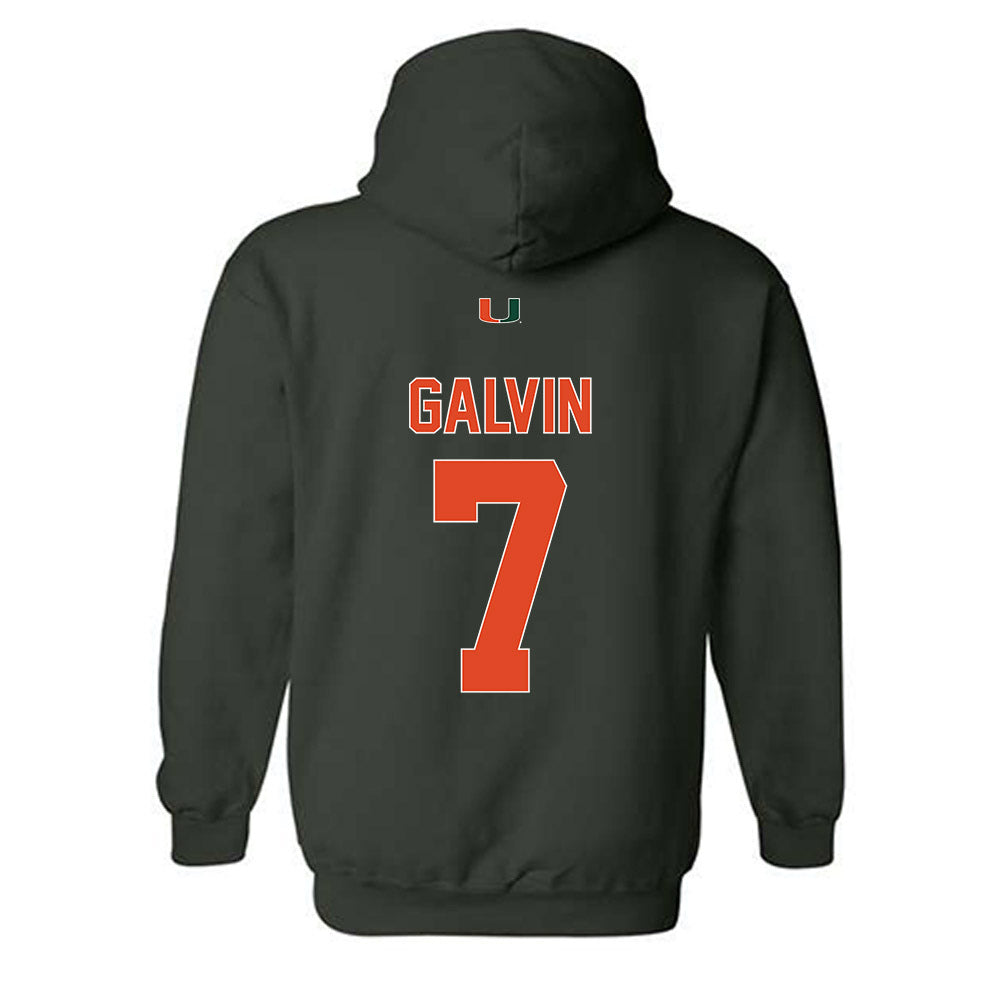 Miami - NCAA Baseball : Max Galvin - Classic Shersey Hooded Sweatshirt-1