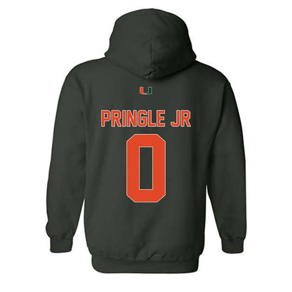 Miami - NCAA Football : Girard Pringle Jr - Classic Shersey Hooded Sweatshirt-1