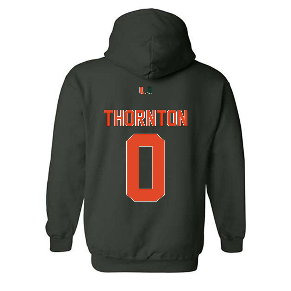 Miami - NCAA Football : Omar Thornton - Classic Shersey Hooded Sweatshirt-1