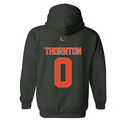 Miami - NCAA Football : Omar Thornton - Classic Shersey Hooded Sweatshirt-1