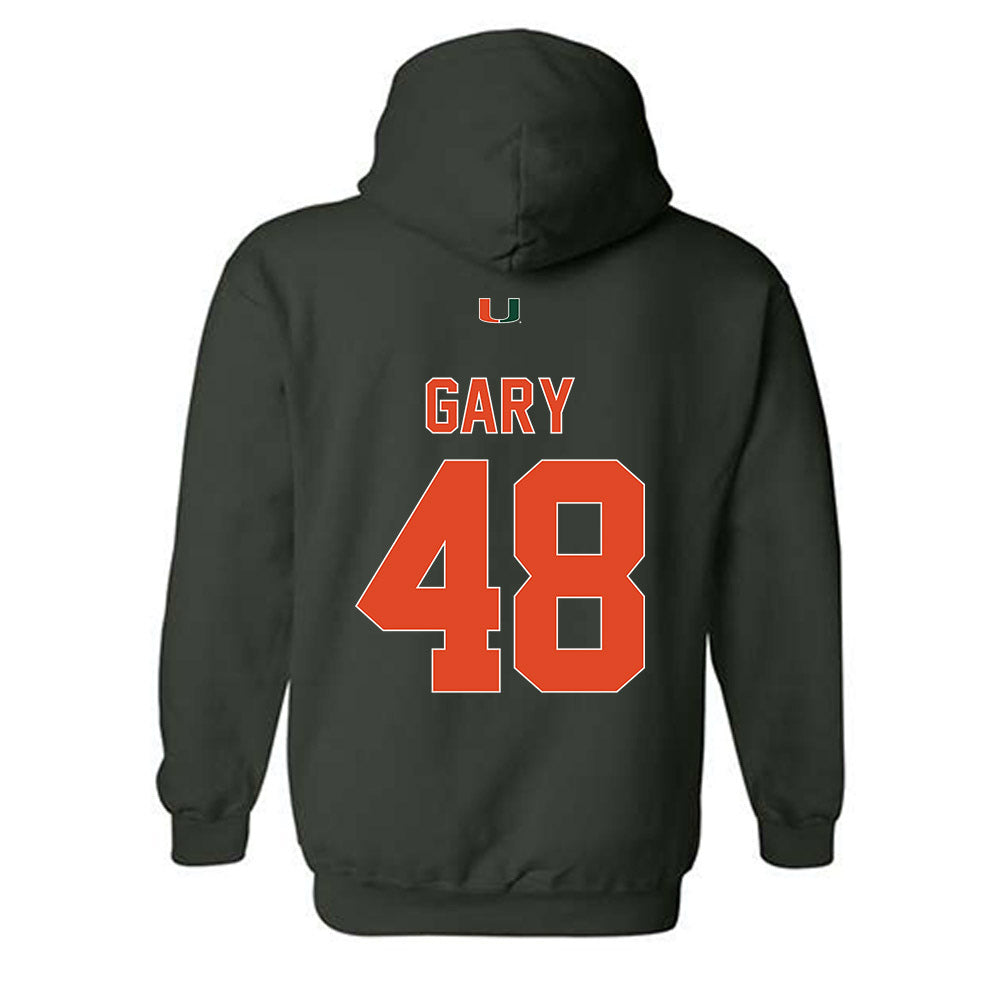 Miami - NCAA Baseball : Bennett Gary - Classic Shersey Hooded Sweatshirt-1