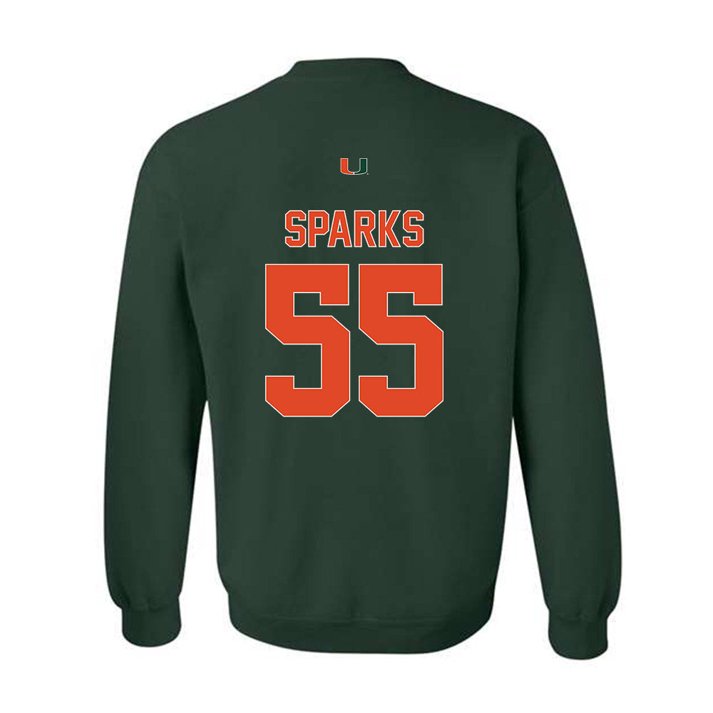 Miami - NCAA Football : JJ Sparks - Classic Shersey Crewneck Sweatshirt-1