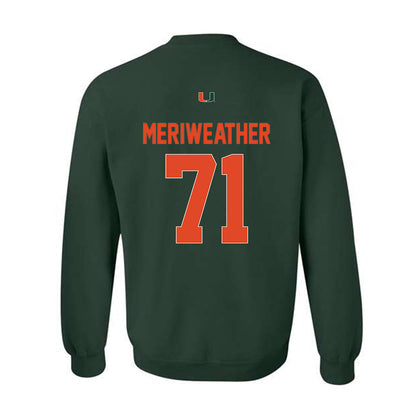 Miami - NCAA Football : Jamal Meriweather - Classic Shersey Crewneck Sweatshirt-1