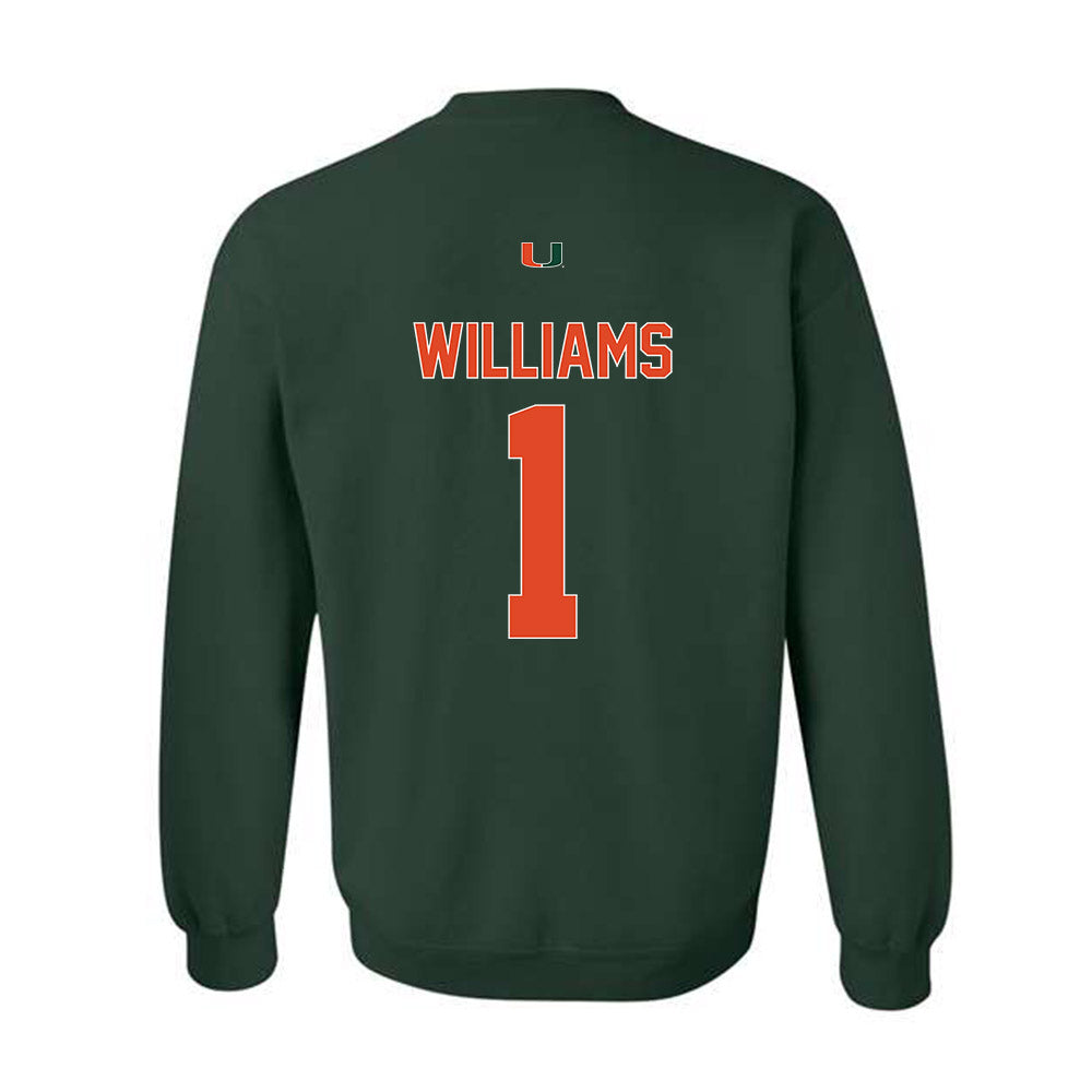 Miami - NCAA Women's Basketball : Camille Williams - Classic Shersey Crewneck Sweatshirt-1