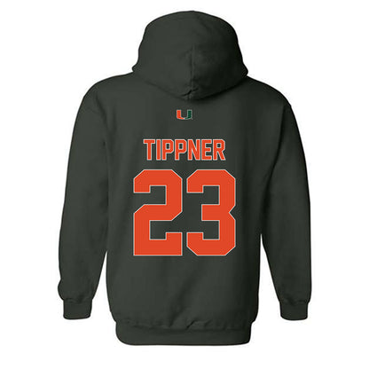 Miami - NCAA Women's Basketball : Meredith Tippner - Classic Shersey Hooded Sweatshirt-1