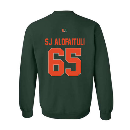 Miami - NCAA Football : Seuseu "SJ" Alofaituli - Classic Shersey Crewneck Sweatshirt-1