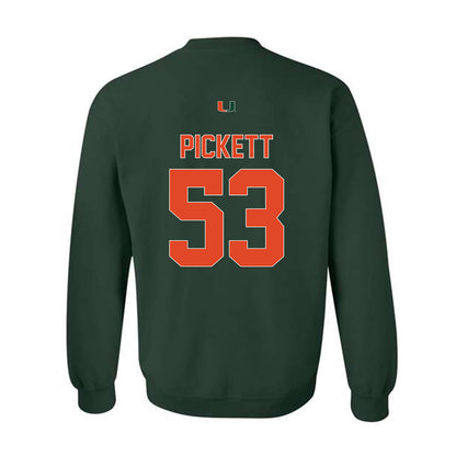 Miami - NCAA Football : Canon Pickett - Classic Shersey Crewneck Sweatshirt-1