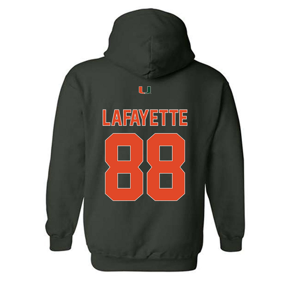 Miami - NCAA Football : DeAnthony Lafayette - Classic Shersey Hooded Sweatshirt-1