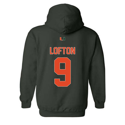 Miami - NCAA Football : Elija Lofton - Classic Shersey Hooded Sweatshirt-1