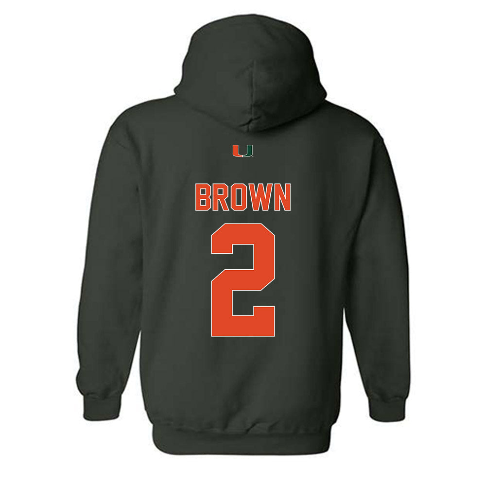Miami - NCAA Football : Damari Brown - Classic Shersey Hooded Sweatshirt-1