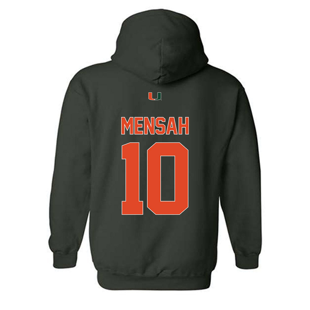Miami - NCAA Football : Darian Mensah - Classic Shersey Hooded Sweatshirt-1