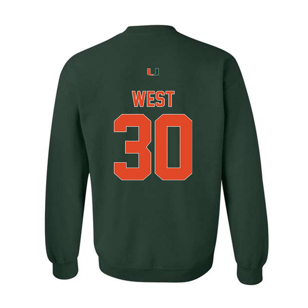 Miami - NCAA Baseball : Brylan West - Classic Shersey Crewneck Sweatshirt-1