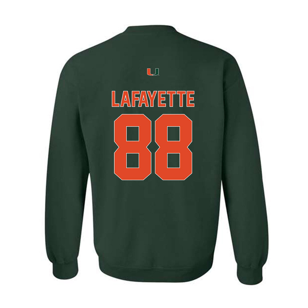 Miami - NCAA Football : DeAnthony Lafayette - Classic Shersey Crewneck Sweatshirt-1