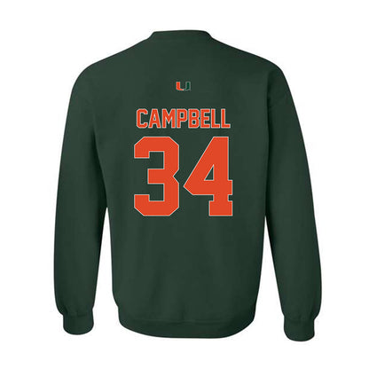 Miami - NCAA Football : Jordan Campbell - Classic Shersey Crewneck Sweatshirt-1