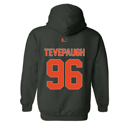 Miami - NCAA Football : Tucker Tevepaugh - Classic Shersey Hooded Sweatshirt-1