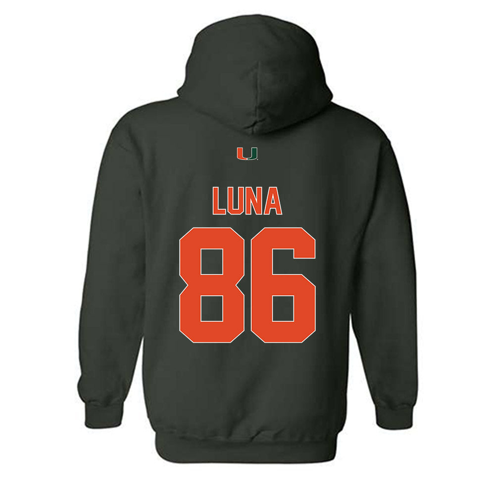 Miami - NCAA Football : Kolby Luna - Classic Shersey Hooded Sweatshirt-1