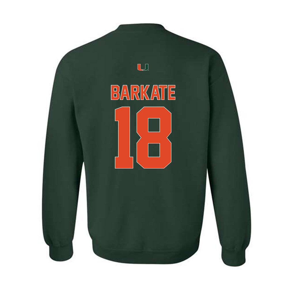 Miami - NCAA Football : Cooper Barkate - Classic Shersey Crewneck Sweatshirt-1