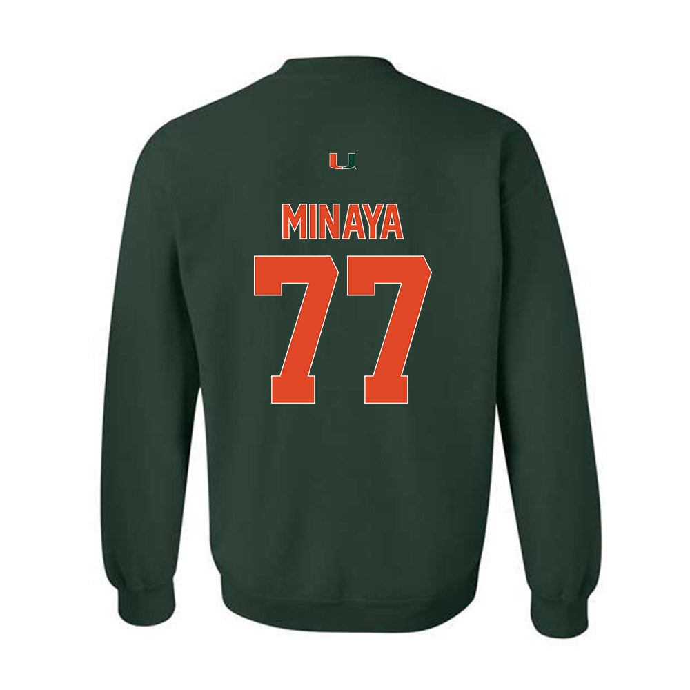 Miami - NCAA Football : Juan Minaya - Classic Shersey Crewneck Sweatshirt-1