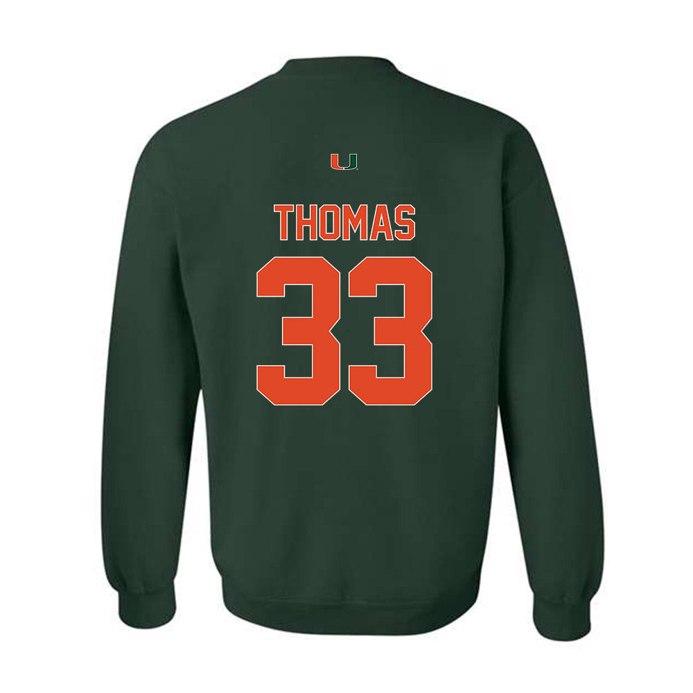 Miami - NCAA Football : Nick Thomas - Classic Shersey Crewneck Sweatshirt-1