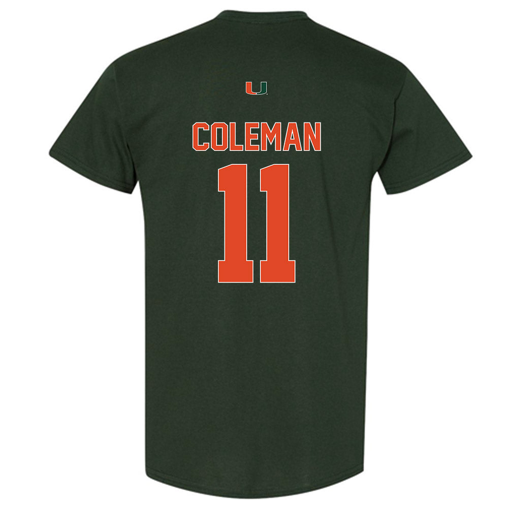 Miami - NCAA Football : Dereon Coleman - Classic Shersey T-Shirt-1