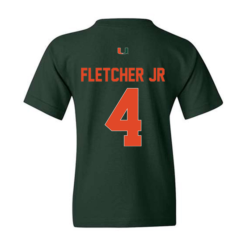 Miami - NCAA Football : Mark Fletcher Jr - Classic Shersey Youth T-Shirt-1