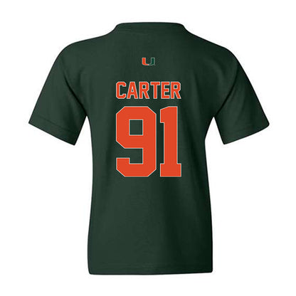 Miami - NCAA Football : Jarquez Carter - Classic Shersey Youth T-Shirt-1