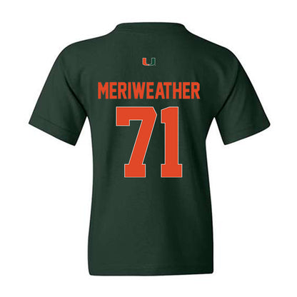 Miami - NCAA Football : Jamal Meriweather - Classic Shersey Youth T-Shirt-1