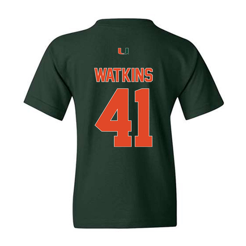 Miami - NCAA Baseball : Jailen Watkins - Classic Shersey Youth T-Shirt-1