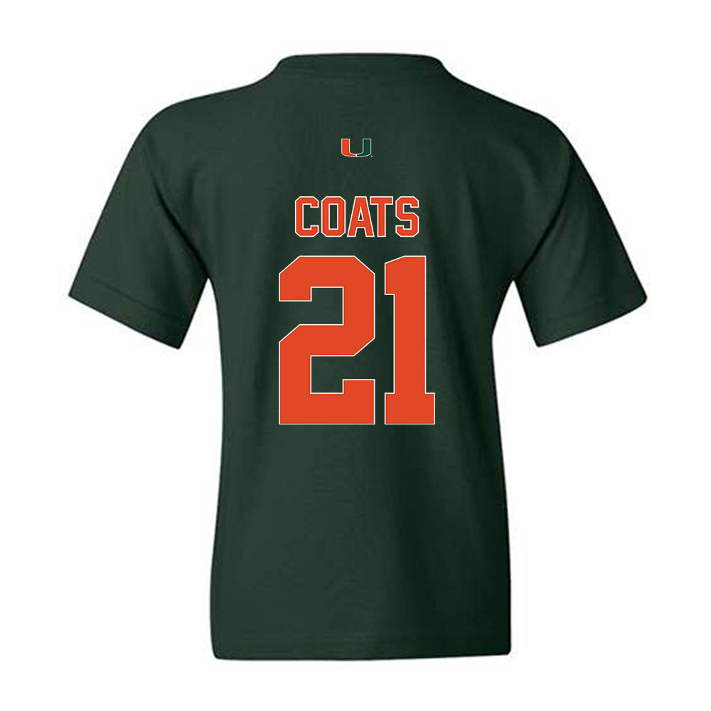 Miami - NCAA Baseball : TJ Coats - Classic Shersey Youth T-Shirt-1