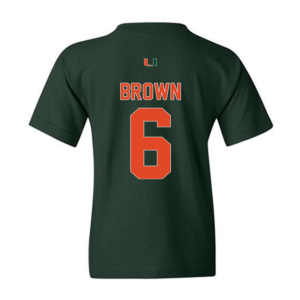Miami - NCAA Football : CharMar Brown - Classic Shersey Youth T-Shirt-1