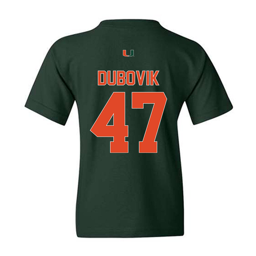 Miami - NCAA Baseball : Dylan Dubovik - Classic Shersey Youth T-Shirt-1