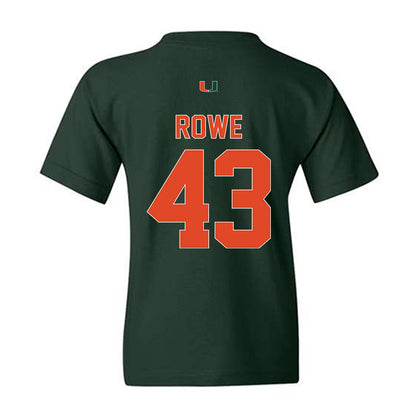 Miami - NCAA Football : Tyler Rowe - Classic Shersey Youth T-Shirt-1