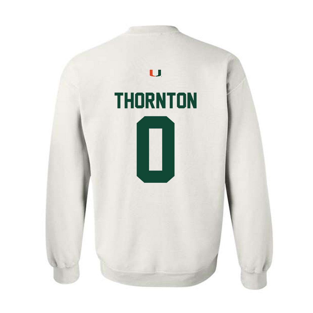 Miami - NCAA Football : Omar Thornton - Classic Shersey Crewneck Sweatshirt-1