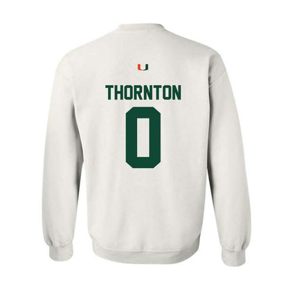 Miami - NCAA Football : Omar Thornton - Classic Shersey Crewneck Sweatshirt-1