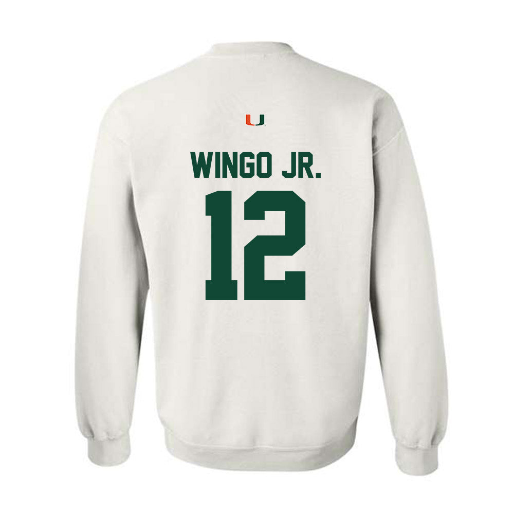 Miami - NCAA Football : Somourian Wingo Jr. - Classic Shersey Crewneck Sweatshirt-1