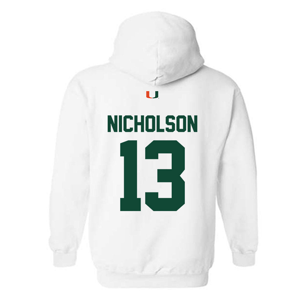 Miami - NCAA Women's Soccer : Crosby Nicholson - Classic Shersey Hooded Sweatshirt-1
