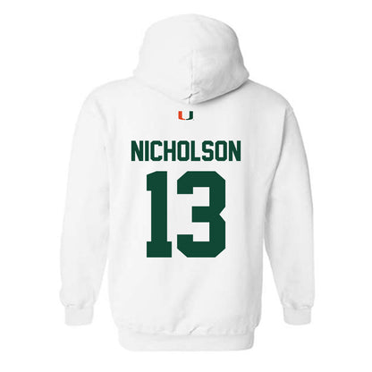 Miami - NCAA Women's Soccer : Crosby Nicholson - Classic Shersey Hooded Sweatshirt-1