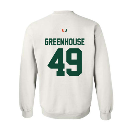 Miami - NCAA Baseball : Mason Greenhouse - Classic Shersey Crewneck Sweatshirt-1